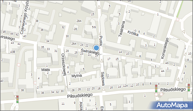 Siedlce, Świrskiego Ignacego, bp., 19, mapa Siedlce