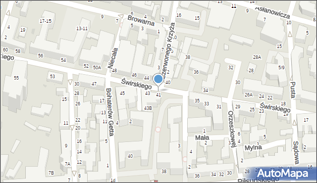 Siedlce, Świrskiego Ignacego, bp., 39, mapa Siedlce