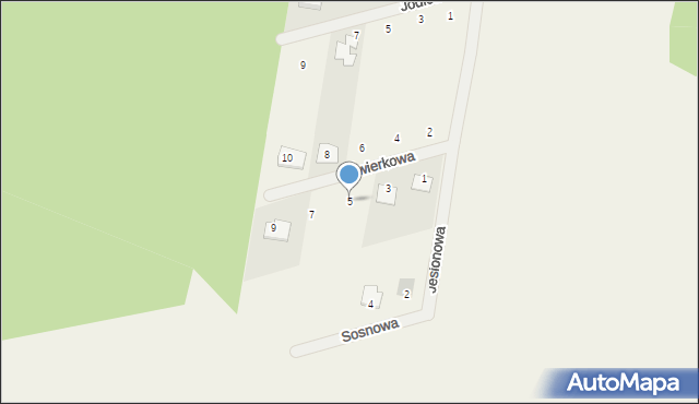 Siedlec, Świerkowa, 5, mapa Siedlec