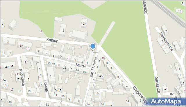 Siemianowice Śląskie, św. Floriana, 7, mapa Siemianowice Śląskie