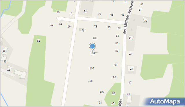 Siepraw, św. Michała Archanioła, 104, mapa Siepraw