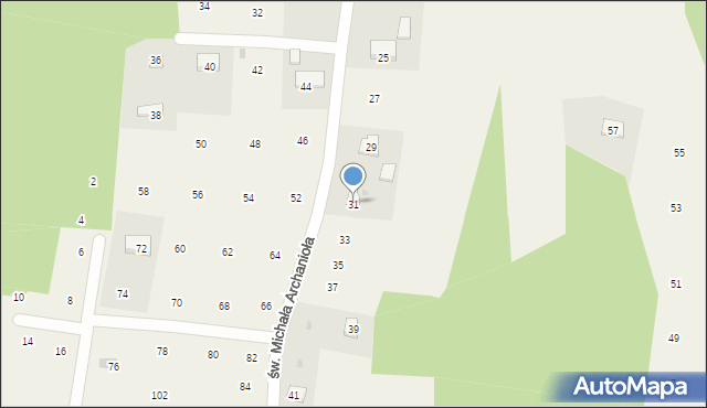 Siepraw, św. Michała Archanioła, 31, mapa Siepraw