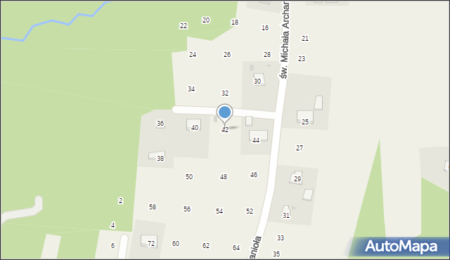 Siepraw, św. Michała Archanioła, 42, mapa Siepraw