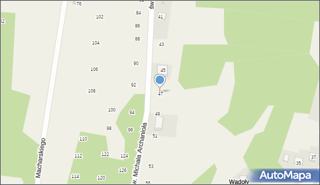 Siepraw, św. Michała Archanioła, 47, mapa Siepraw