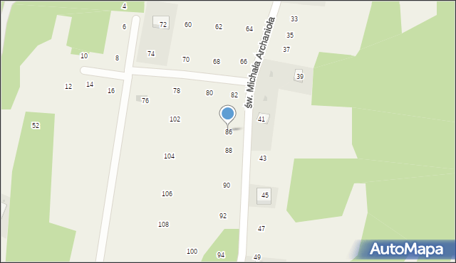 Siepraw, św. Michała Archanioła, 86, mapa Siepraw