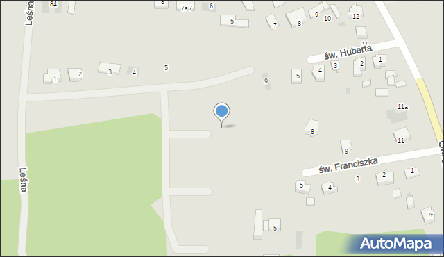 Sieraków, św. Jadwigi, 2, mapa Sieraków