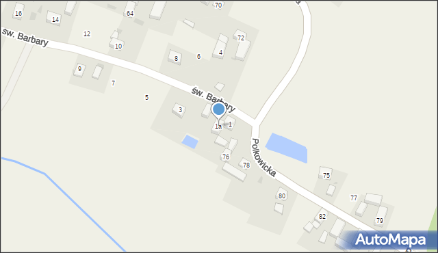 Sieroszowice, św. Barbary, 1a, mapa Sieroszowice