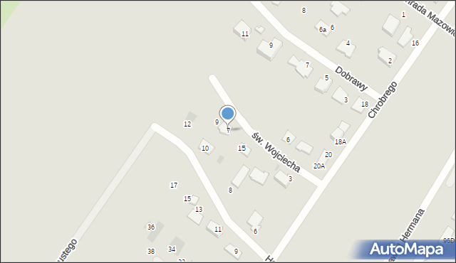 Sierpc, św. Wojciecha, 7, mapa Sierpc