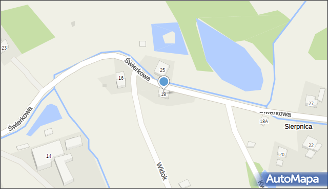 Sierpnica, Świerkowa, 18, mapa Sierpnica