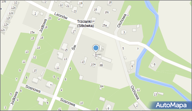 Sitkówka, Świerkowa, 12, mapa Sitkówka
