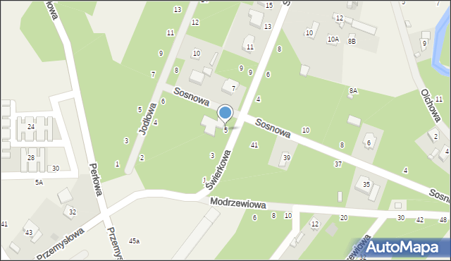 Sitkówka, Świerkowa, 5, mapa Sitkówka