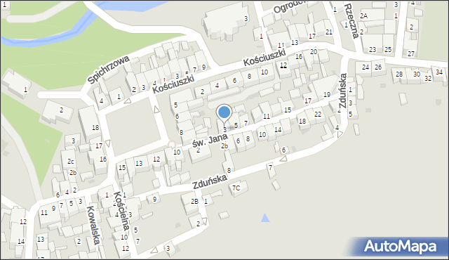 Skarszewy, św. Jana, 3, mapa Skarszewy