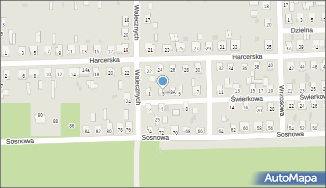 Skarżysko-Kamienna, Świerkowa, 3, mapa Skarżysko-Kamienna