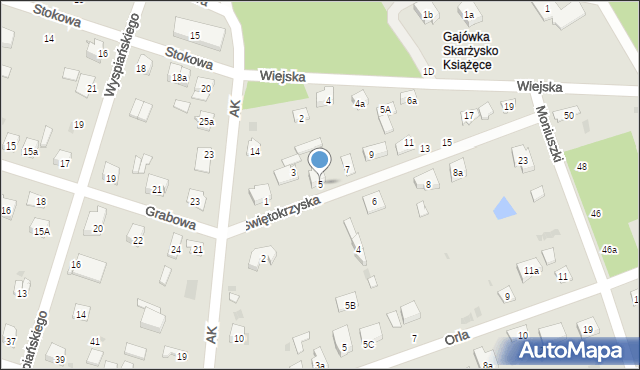 Skarżysko-Kamienna, Świętokrzyska, 5, mapa Skarżysko-Kamienna