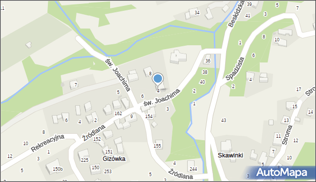 Skawinki, św. Joachima, 4, mapa Skawinki