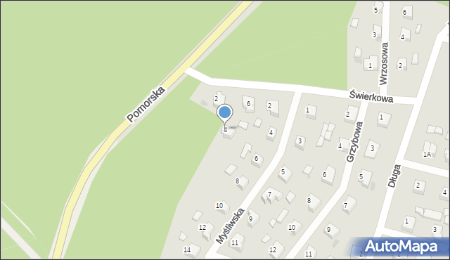 Skórcz, Świerkowa, 4, mapa Skórcz