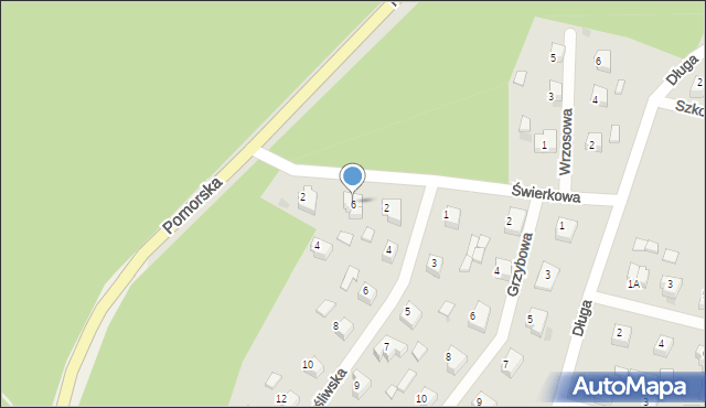 Skórcz, Świerkowa, 6, mapa Skórcz