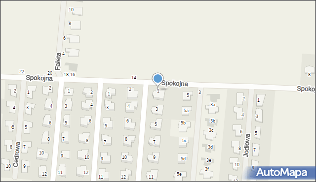 Skrzeszew, Świerkowa, 1, mapa Skrzeszew