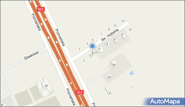 Skrzynki, św. Huberta, 4, mapa Skrzynki