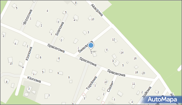 Skubianka, Świerkowa, 2, mapa Skubianka