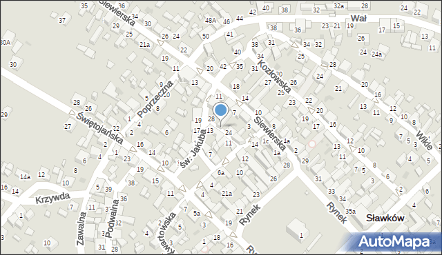 Sławków, św. Jakuba, 26, mapa Sławków
