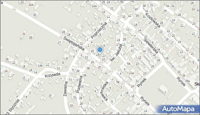 Sławków, Świętojańska, 12, mapa Sławków