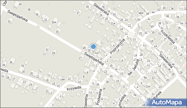 Sławków, Świętojańska, 24, mapa Sławków