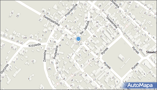 Sławków, Świętojańska, 9, mapa Sławków