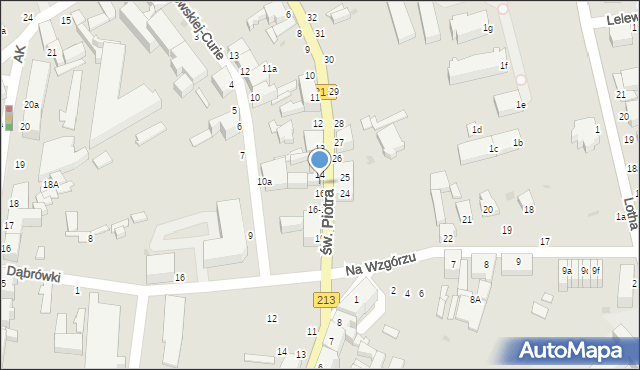 Słupsk, św. Piotra, 15, mapa Słupska