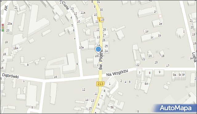 Słupsk, św. Piotra, 18, mapa Słupska