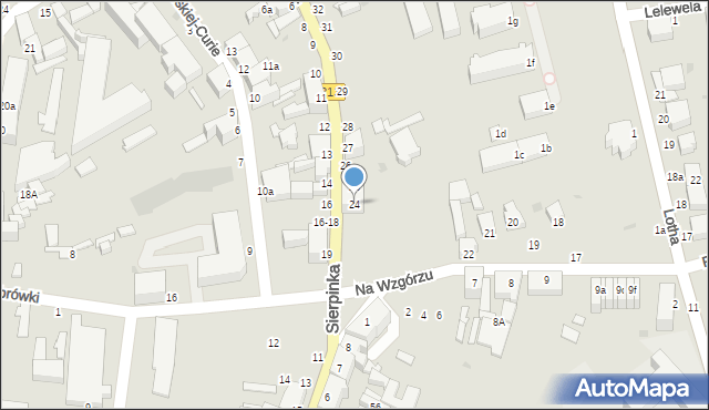 Słupsk, św. Piotra, 24, mapa Słupska