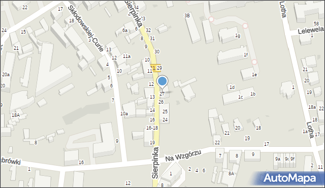 Słupsk, św. Piotra, 27, mapa Słupska