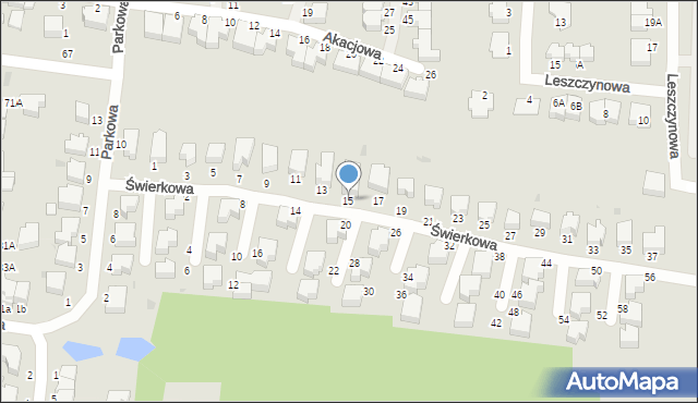 Słupsk, Świerkowa, 15, mapa Słupska