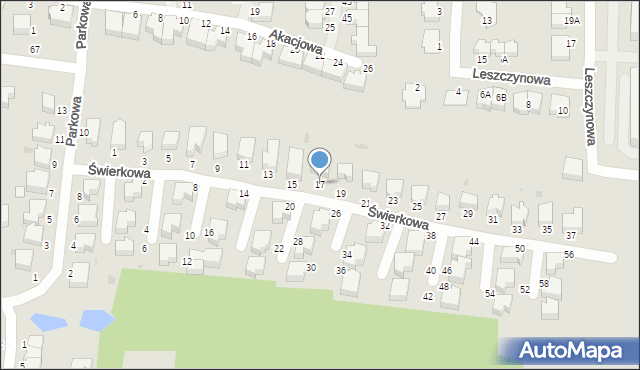 Słupsk, Świerkowa, 17, mapa Słupska