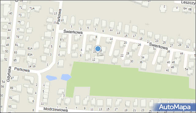 Słupsk, Świerkowa, 18, mapa Słupska