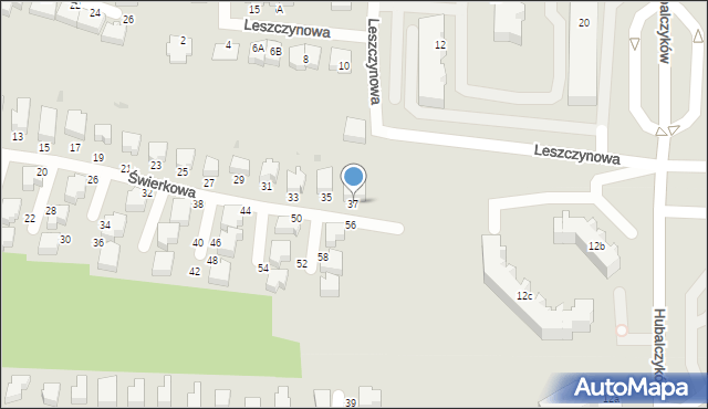 Słupsk, Świerkowa, 37, mapa Słupska