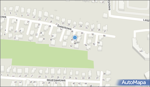 Słupsk, Świerkowa, 48, mapa Słupska