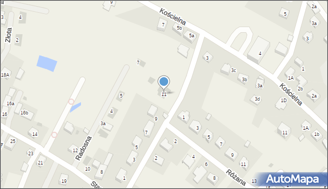 Smolec, św. Floriana, 11, mapa Smolec