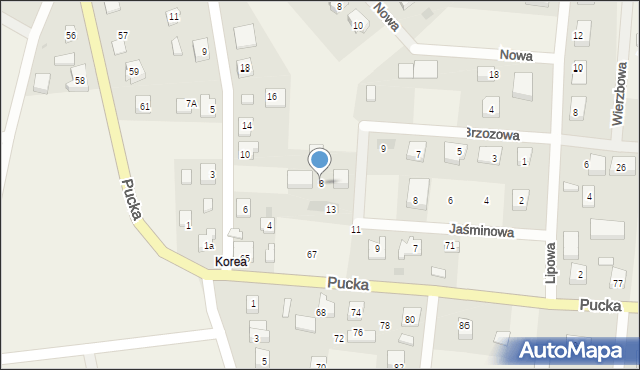 Smolno, św. Rocha, 8, mapa Smolno