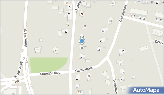 Sobótka, św. Jakuba, 65, mapa Sobótka