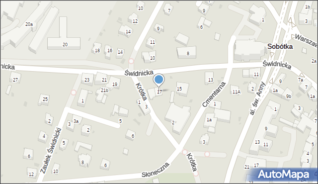 Sobótka, Świdnicka, 17a, mapa Sobótka