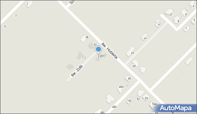 Sokołów Podlaski, św. Zofii, 1, mapa Sokołów Podlaski
