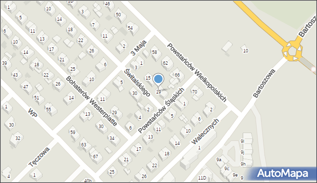 Sokołów Podlaski, Świtalskiego, 19, mapa Sokołów Podlaski