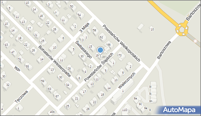 Sokołów Podlaski, Świtalskiego, 21, mapa Sokołów Podlaski