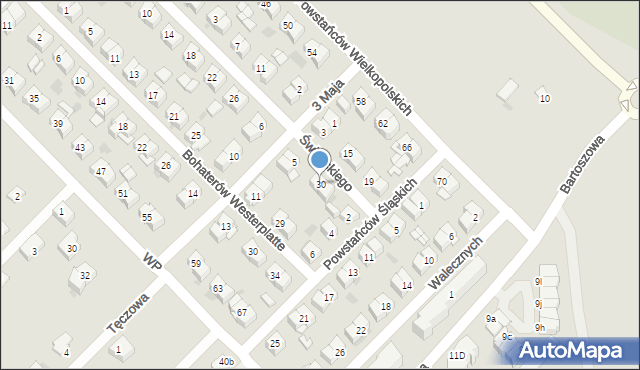 Sokołów Podlaski, Świtalskiego, 30, mapa Sokołów Podlaski