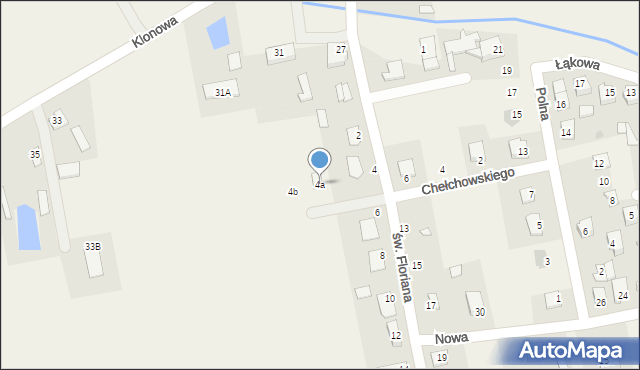 Sońsk, św. Floriana, 4a, mapa Sońsk