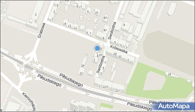 Sosnowiec, Swobodna, 4, mapa Sosnowca