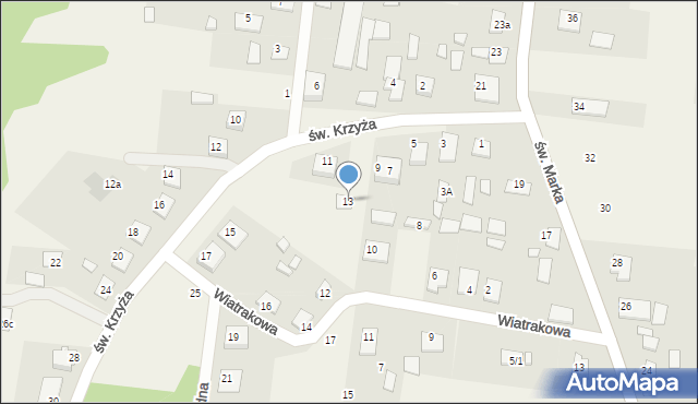 Sowlany, św. Krzyża, 13, mapa Sowlany
