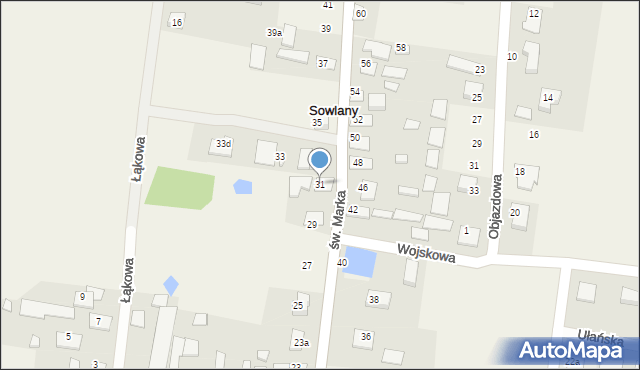 Sowlany, św. Marka, 31, mapa Sowlany
