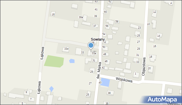 Sowlany, św. Marka, 33b, mapa Sowlany